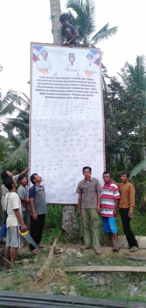 Petisi Dukungan Agar Pembangunan Jembatan Way Tebu Dilanjutkan